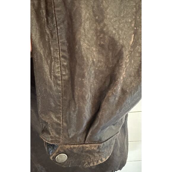Robert Comstock Vertical Brown Lambskin Leather Jacket Size L - Picture 11 of 12